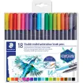 Staedtler Double-ended watercol. brush 18pcs