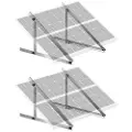 Vevor 2 sett monteringsbraketter for solcellepaneler, 45-tommers, 0 til 90° justerbare vippefester, støtter 100-400W solcellepaneler, lette aluminiumsbraketter med sammenleggbare vippeben for bobil, b