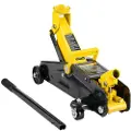 Vevor lavprofil gulvjekk 2 tonn (4400 lbs), kraftig hydraulisk racinggulvjekk i jern, hydraulisk biljekk, hurtigløftepumpe med ett stempel, løftehøyde på 4,9"–13,2" (gul)