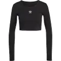 Adidas Originals Essentials Ribbed Crop Langarmet Topp