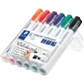 Staedtler 351 B WP6, 6 stykker, Svart, Blå, Grønn, Oransje, Rød, Fiolett, Hvit, Hvit, Polypropylen (PP), 2 mm