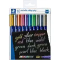 Staedtler Kalligrafipenn Metallic 10-pakning Staedtler