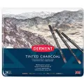 Derwent Tinted Charcoal pencil 24stk tin