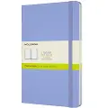 Moleskine Notebook MOLESKINE Classic L (13x21 cm) foret, mykt omslag, hortensiablå, 240 sider, blå