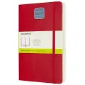 Moleskine Classic Soft Expanded Linjeret Large Rød