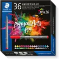 Staedtler 371 - Brush pen set - permanent - assorterte farger - fargeblekk - 36 deler