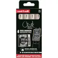 Uni Chalk marker sæt 4 stk PWE5 (4xwhite)