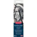 Derwent Charcoal - 6stk tin - Charcoal pencils light, medium, dark, white