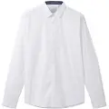 Tom Tailor 1037435 Stretch Poplin Skjorte Med Lange Ermer