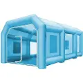Vevor oppblåsbart telt 26x15x10Ft oppblåsbart spraybokstelt Oppblåsbart malerbokstelt Billakkeringsboks Giant Workstation 210D Oxford-stoff med 2 blåsere