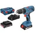Bosch Gsb 18v-21 + 2x2.0ah + L-case Elektrisk Skrutrekker