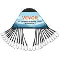 Vevor 50-delers flat strikksnor, 19,8 mm kraftige strikkstropper med stål-S-kroker, 31" elastisk strikktau for last, presenninger, lastebiler og telt, svart