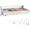 Vevor Commercial Electric Food Warmer Benkeplate Buffet 10*8Qt med glassskjold