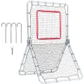 Vevor baseball- og softball-reboundernett, 3,5 x 6 fot PitchBack baseball pitching-nett, softball pitchback-nett, felttrener, Bounce Back-nett for felt-/kasttrening, 5 justerbare vinkler