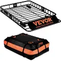 Vevor takstativkurv, 130,5 x 91,5 x 12,7 cm taklaststativ med 15 cu ft vanntett lasteveske, 90 kg kapasitet universalstativ for SUV, lastebil