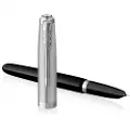 Parker 51, Klips, Kulepenn som åpnes og lukkes ved vridning, Gjenfyllbar, Svart, 1 stykker, Medium