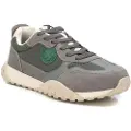 Xti for man. 14359604-KAKI Leather trainers 143596 green (42), Flat, Laces, Casual