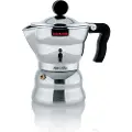 Alessi Moka, Moka gryte, Aluminium, Aluminium, 96 mm, 164 mm
