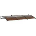 Vevor vindus- og dørmarkise 40" x 120", UPF 50+ polykarbonat inngangsdør utendørs vindusmarkise utvendig, inngangsdør overhengende markise for solskodder, UV, regn, snøbeskyttelse, hul plate