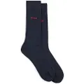 Hugo Boss for man. 50468099 Pack of 2 pairs of navy long socks (43-46), Homewear, Cotton