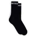 Hugo Boss for man. 50469747 2 Pair Pack of Black Elasticated Short Socks (43-46), Homewear, Cotton