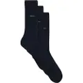 Hugo Boss for man. 50469839 Pack 3 Pairs of Navy Socks (47-50), Homewear, Cotton