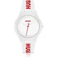 HUGO BOSS unisex. 1530345 Lit for him watch white (OSFA), Casual, Silicone