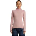 G-Star for woman. D23271-C627-8147 Lecite pink turtleneck top (XXS), Casual, Cotton, Long sleeve