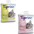 Tigerino Økonomipakke: Tigerino Premium kattesand 2 x 12 kg - Hvit rose