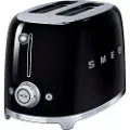 Smeg 50''s Style Brødrister TSF01BLEU Sort, 2 skiver, Sort, Stål, Knapper, Nivå, Rotasjon, 950 W, 220 - 240 V