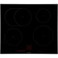 Siemens iQ300 EH675LFC1E - Induksjonskomfyrtopp - 4 plater - Nisje - bredde: 56 cm - dybde: 49 cm - med sidepynt av rustfritt stål, - med fasettert frontkant - svart