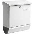Burg wachter 32670 COMFORT-Set 91300 W Postkasse Stålplade Hvid Nøglelås