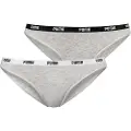 Puma Bikini Underwear Women (2-Pack), Clothing, Grey/Grey, 1