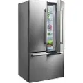 Bosch Serie | 8 KFF96PIEP - Kjøleskap/fryser - fransk dør underfryser - Wi-Fi - fordypning - bredde: 91.4 cm - dybde: 63.5 cm - høyde: 183 cm - 573 liter - Klasse E - inox-lettrens