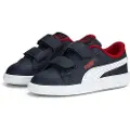 Puma Smash 3.0 Leather V Sneakers Baby, Shoes, Navy/White/Red, 21