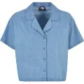 Urban Classics Resort Light Denim Kortarmet Skjorte