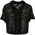 Urban Classics Crochet Lace Resort Kortarmet Skjorte
