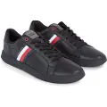 Tommy Hilfiger for man. FM0FM04921 Cupsole Leather Sneakers black (40), Flat, Laces, Casual