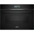 Siemens iQ700 CS736G1B1 - Ovn - med dampfunksjon - innebygd - Wi-Fi - fordypning - bredde: 56 cm - dybde: 55 cm - høyde: 45 cm - med selvrens - Klasse A+ - svart