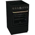 Gorenje Classico GECS5B70CLB - Komfyr - med dampfunksjon - frittstående - bredde: 50 cm - dybde: 59.4 cm - høyde: 85 cm - med selvrens - svart