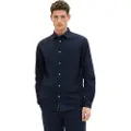 Tom Tailor 1037435 Stretch Poplin Skjorte Med Lange Ermer