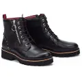 Pikolinos for woman. W6S-8619 Vicar leather ankle boots black (36), Flat, Laces, Zip, Casual