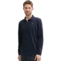 Tom Tailor Basic Contrast Langermet Poloskjorte