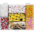 Creotime DIY Mix Smykker, Regnbuemiks, ca. 1800+ stk., regnbuefarger, 1 pk.