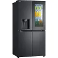 LG GMG960EVJE - Kjøleskap/fryser - fransk dør underfryser med vannautomat, isdispenser - Wi-Fi - bredde: 91.4 cm - dybde: 72.9 cm - høyde: 179.2 cm - 638 liter - Klasse E - essens svart stål