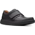 Clarks for man. 26136986 Leather shoes Un Abode Strap Loafer black (40), Flat, Velcro, Casual