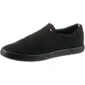 Tommy Hilfiger for man. FM0FM00597 Logo embossed lace-up trainers black (40), Flat, None, Casual