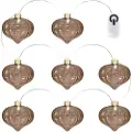 Sirius Millie Garland, Kjede, Brun, 8 ampuller, Batteri, AA, 1300 mm