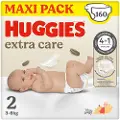 Huggies Extra Care Størrelse 2 Bleier 160 Enheter