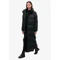 Superdry for woman. W5011800A Long black quilted coat (XL), Casual, Recycled Polister, Sustainable